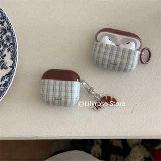 Vỏ AirPods 4 [2024] AirPods Pro2 Pro 3 2 1 Apple EarPods Bảo vệ tai nghe không dây Brwon sọc xanh