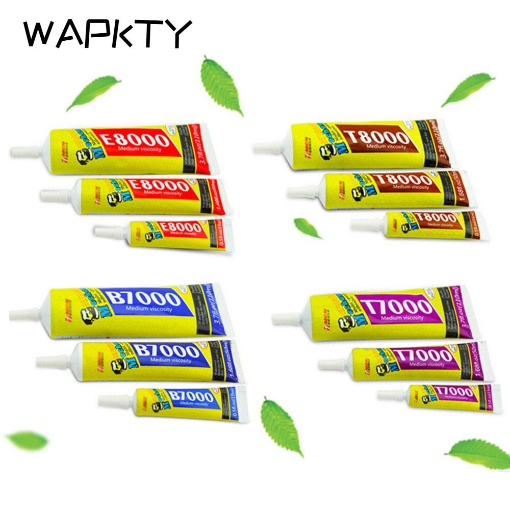 WAPKTY Keo dán đa năng , 15 / 50 / 110ml T8000 B7000 E8000 T7000 Sửa chữa viền, Keo lỏng màu đen tro
