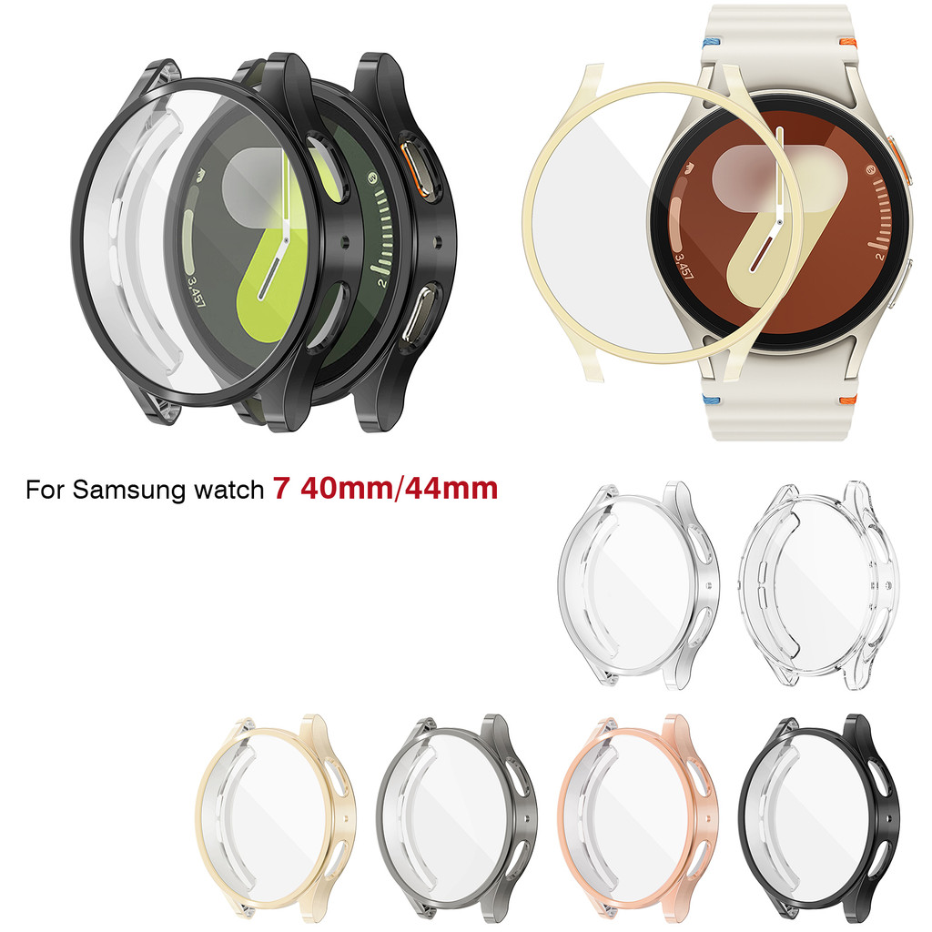 Ốp Lưng TPU Cho Samsung Galaxy Watch 7 40mm 44mm Watch7 Mạ Mềm Sáng Bóng Mỏng Full Cover