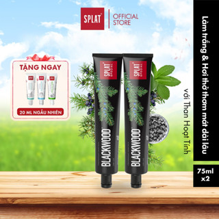 [Livestream] Combo 2 Kem Đánh Răng Trắng Răng Than Hoạt Tính SPLAT Blackwood 75ml