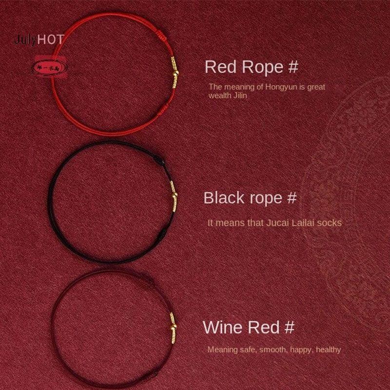 Julyhot Thời Trang Handmade Vòng Tay Dây Đỏ Vòng Tay May Mắn Nam Nữ Người Yêu Bạn Thân Nhất Vòng Tay May Mắn Vòng Chân Kích Thước Điều Chỉnh Massivedeals