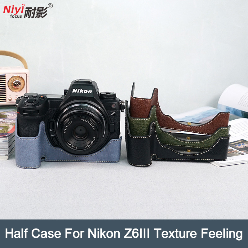 Ốp Da PU Nikon Z63 Cho Nikon Z6 III Z6 Mark III Thân Máy Ảnh Mirrorless Retro Họa Tiết Vải Louche Bả