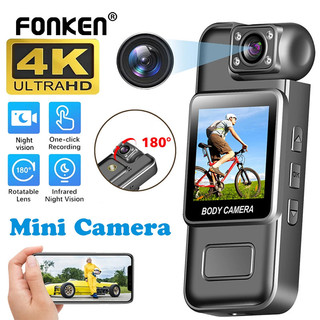 Fonken M11 4K WiFi Ghi DV Pocket Mini Camera Back Clip Tầm Nhìn Ban Đêm Video Kỹ Thuật Số Thể Thao Đi Máy Quay