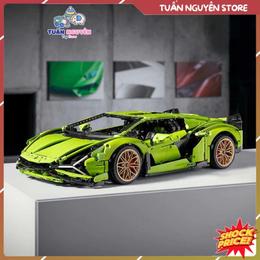 Mô hinh siêu xe technic Lambo Sian FKP37 tỉ lệ 1:8 3696 PCS cung cấp bảo hành bởi Tuấn Nguyên Store