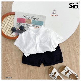  Set bộ quần áo công tử cho bé trai áo sơ mi trắng cổ trụ kèm quần kaki từ 9 - 25kg Siri kids 0124b36 