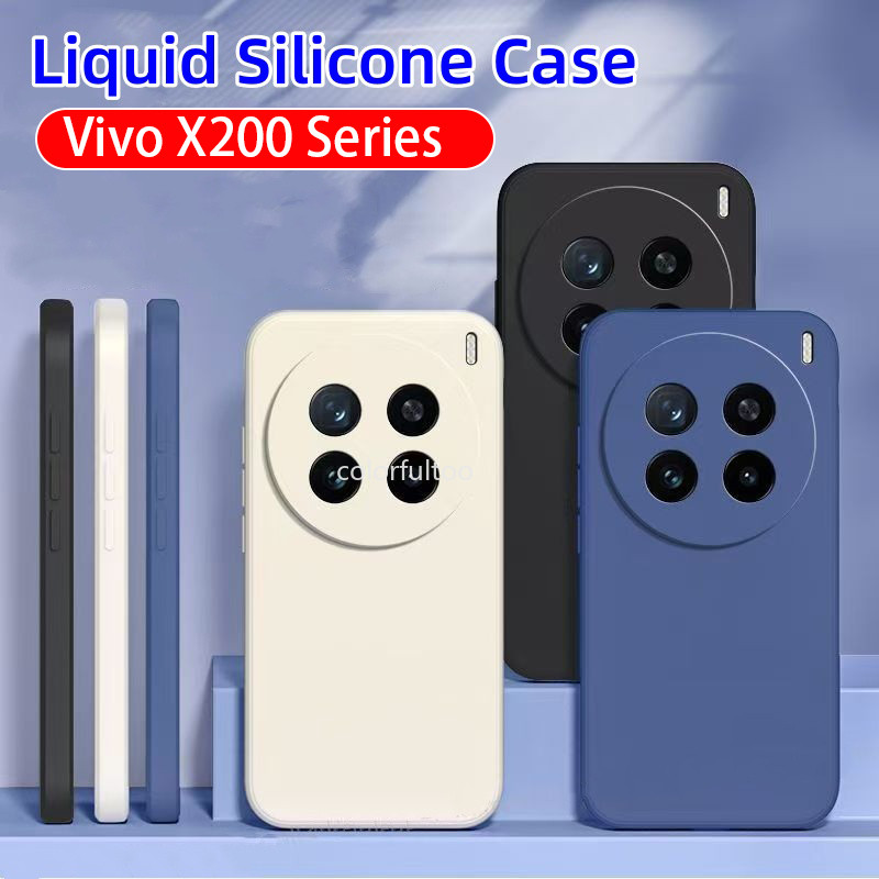 Ốp Lưng Vivo X200s Cho Vivo X200 Ultra X200Ultra X200s X200 Pro Mini X200Pro VivoX200 5G Vuông Silic