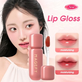 MAGEFY Son bóng dưỡng ẩm lâu trôi Jelly Mirror Finish Lip Gloss