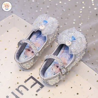 Coco baby Giày công chúa pha lê Elsa dành cho bé gái Giày kim cương giả nơ trẻ em