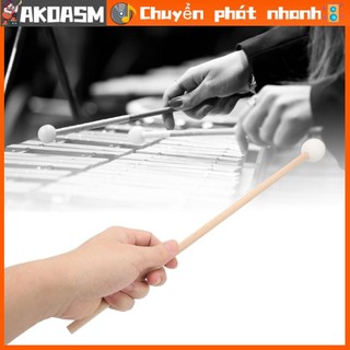 AKOASM 2 CÁI Gỗ Marimba Chơi Cái Vồ Đầu Bóng Maple Đầu Silicone Công Cụ Vồ