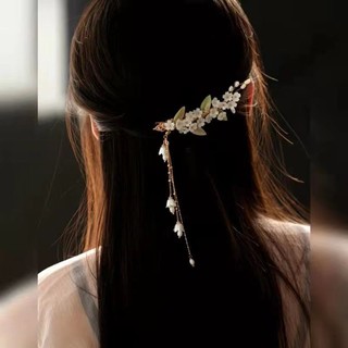  Váy kẹp tóc nhỏ Kiểu Cổ Tua Rua tươi bên hông kẹp phụ kiện Hán phục nữ sườn xám hàng ngày cổ điển 