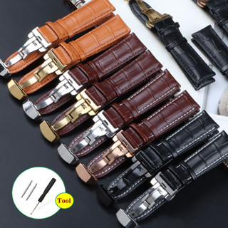 Dây đeo đồng hồ da thật 12-24mm có hộp Dây đeo đồng hồ da bò 14mm 16mm 18mm 19mm 20mm 22mm Vòng tay da bò Khóa bướm Dây đeo cổ tay nam nữ 