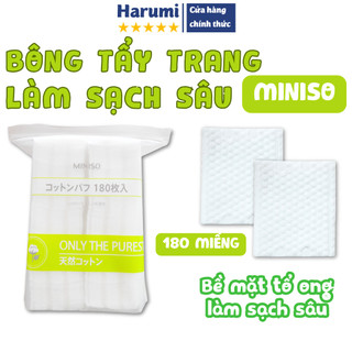  Bông Tẩy Trang Miniso Làm Sạch Sâu Miniso Nhật Bản 180 Miếng Bông Tẩy Trang Bạch Tuyết Miniso Massage Miniso 180 Miếng 