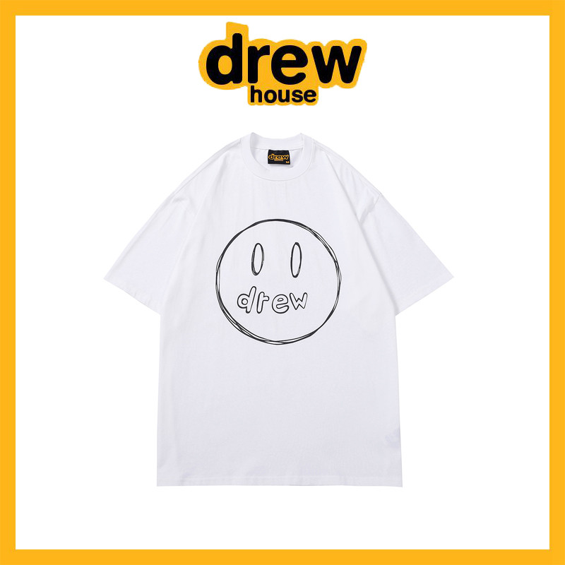 [Chính Hãng] Áo Phông Vẽ Tay Vẽ Graffiti Mặt Cười Ngắn Tay Drew House