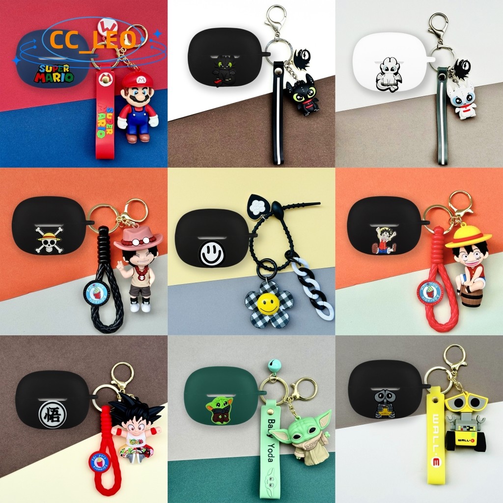 For Shokz OpenDots One E310 Case One Piece Luffy Keychain Cartoon Silicone Soft Case Shokz OpenDots 
