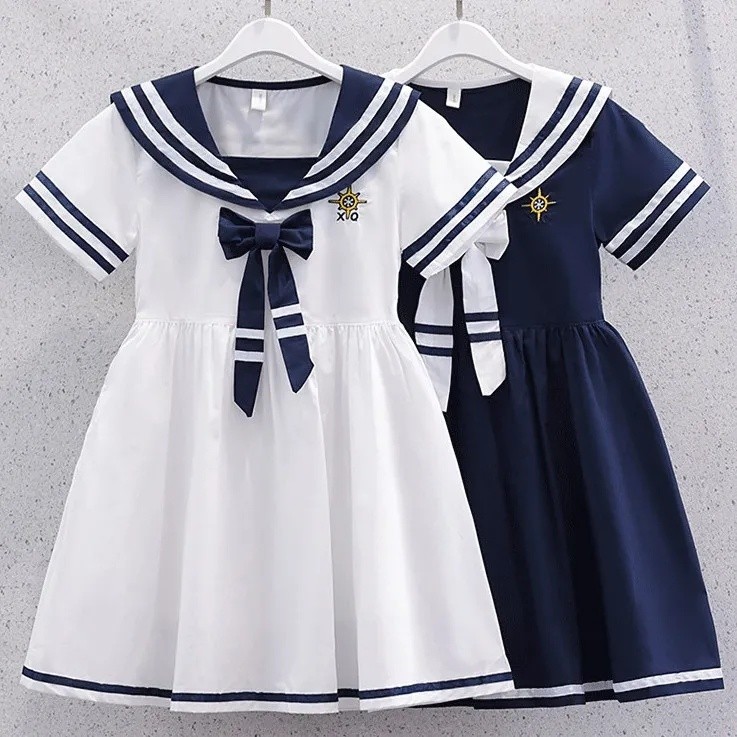Váy thủy thủ cổ thủy thủ phong cách Preppy cho bé gái Váy JK