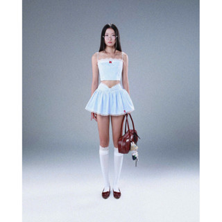  So Dópe.Club - Áo croptop hai dây phối ren và chân váy ngắn xòe phối ren Gyna 