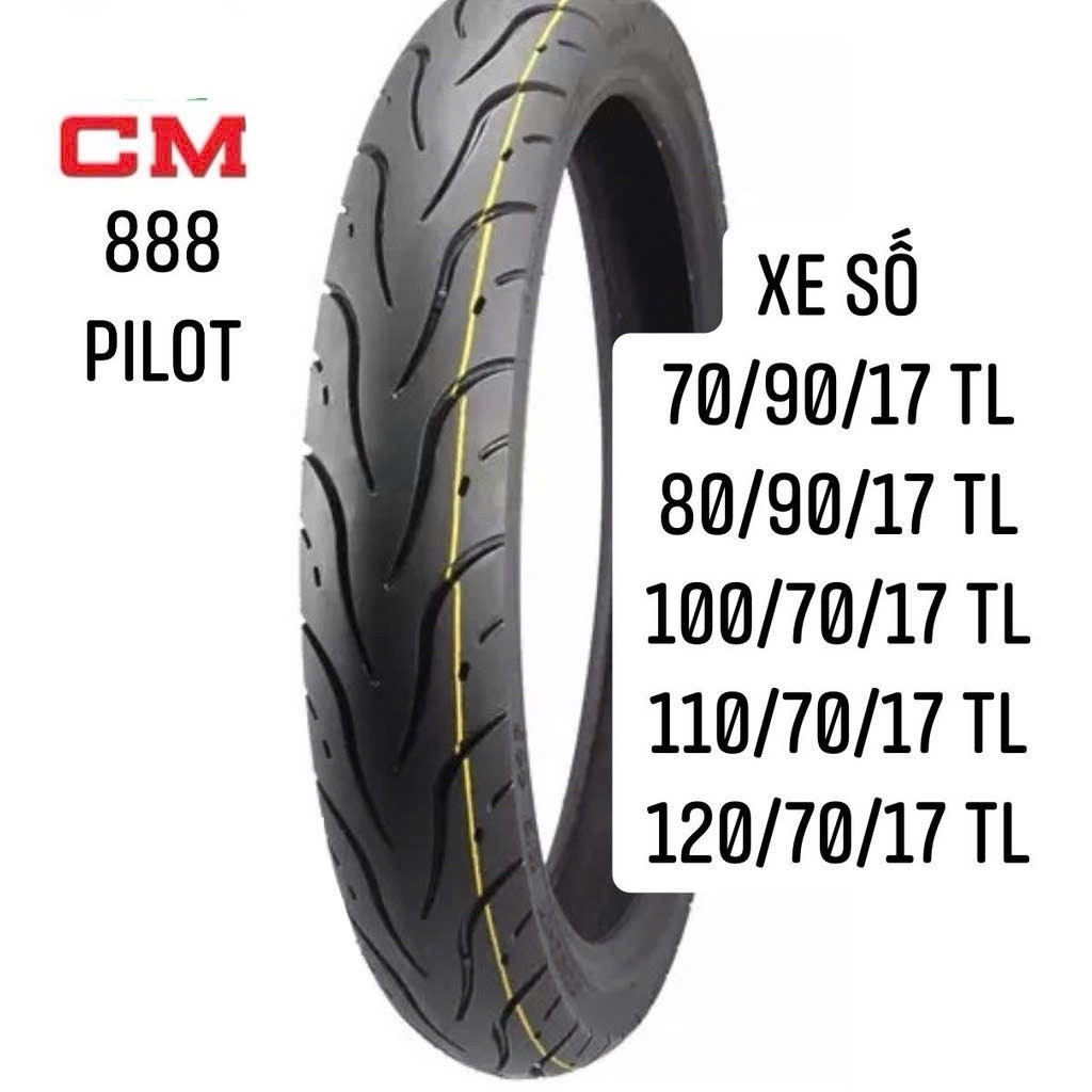 Vỏ lốp camel pilot70/90-80/90-90/80-100/70-110/70-120/70-17 inches.(có dùng ruột và không dùng ruột)