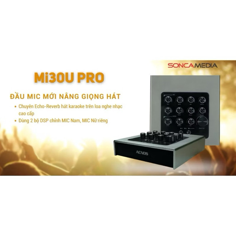Vang Số Chỉnh Cơ Acnos MI30U Pro (New 2024, Tích Hợp Bluetooth & Micro) - Hàng Chính Hãng
