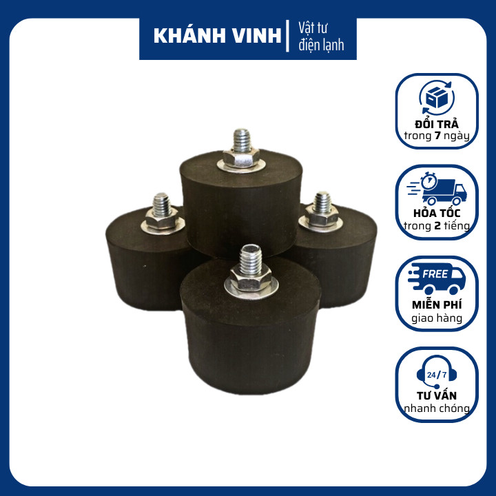 Chân cao su chống rung cục nóng máy lạnh, bộ 4 chân cao su cục nóng điều hòa [Khánh Vinh]