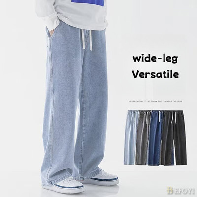 Quần Nam Denim Chân Thẳng Ống Rộng Thường Ngày Mỹ Plus Size CXR01