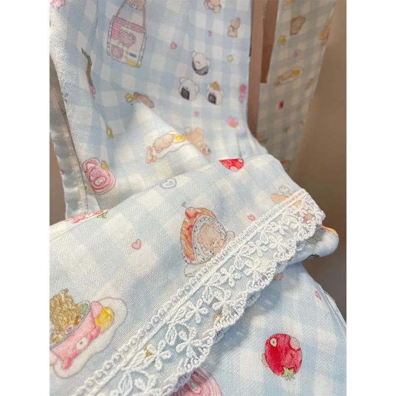 4.23 Cô Gái Dễ Thương Cổ Tròn Rời Thoải Mái Bộ Đồ Ngủ Nữ Xuân Thu Hoạt Hình | BigBuy360 - bigbuy360.vn