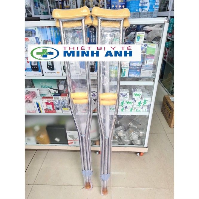 (SHIP TỈNH  NHANH NHẤT)nạng nhôm,inox cao cấp 01
