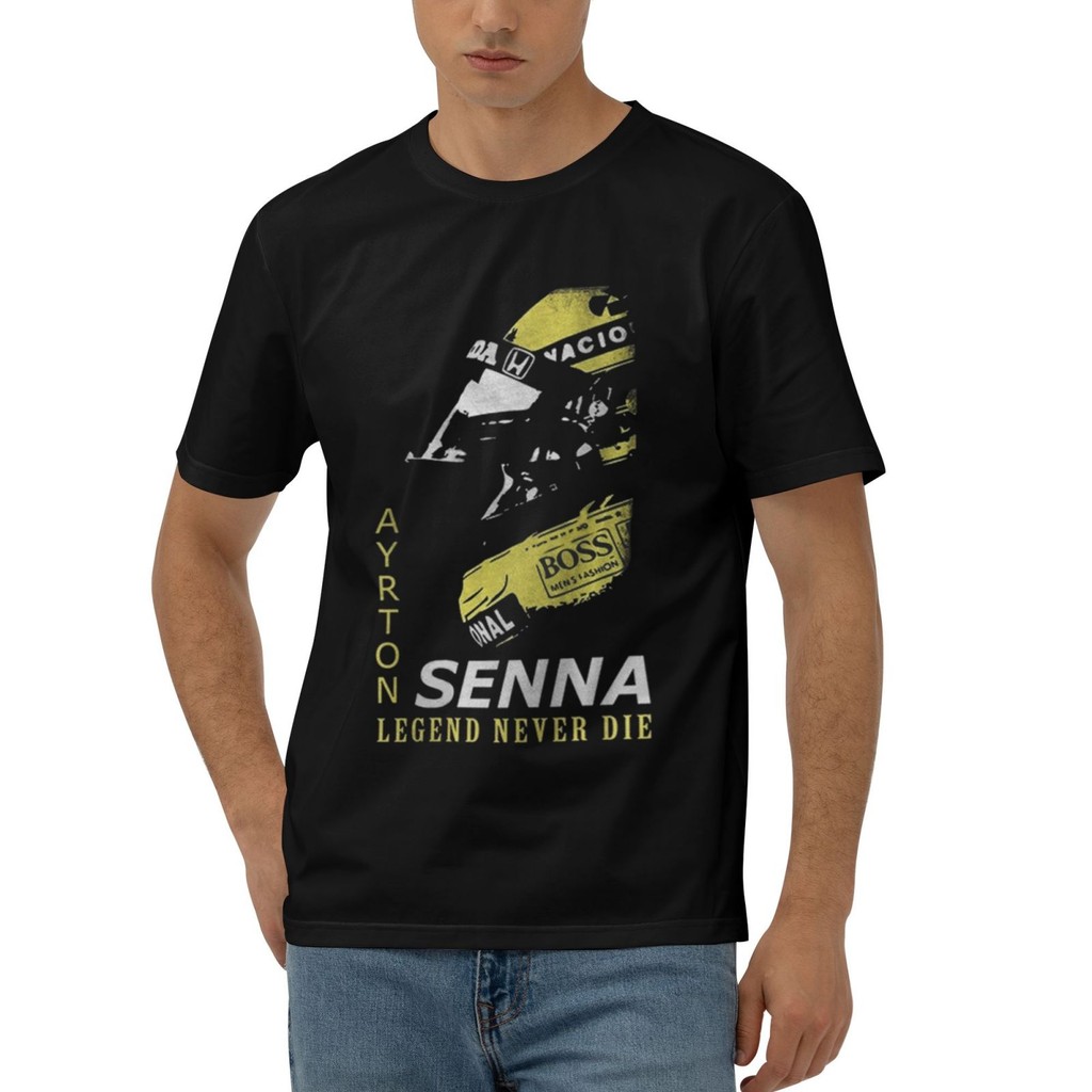 Xmas Happy Party Ngộ nghĩnh Top Tee Ayrton Senna Áo thun Cotton
