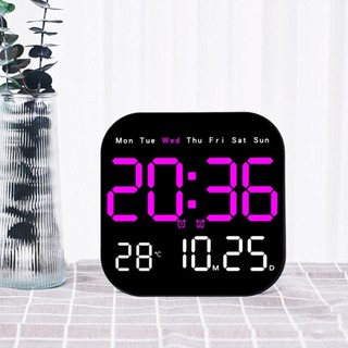 LED Wall Clock Adjustable Brightness Countdown Date Multi-function Display
