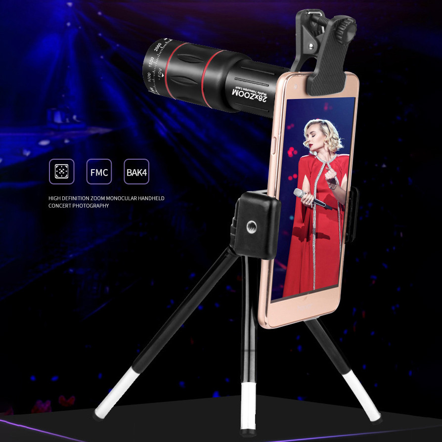PS1 18X 28X 36X Điện Thoại Di Động Bên Ngoài Ống Kính Telephoto Độ Nét Cao Kính Thiên Văn Một Mắt Du