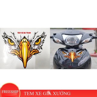  Tem Decal Trang Trí Xe Máy 13.5x20cm - Tem Dán Trang Trí Mào Xe Đầu Xe   SL; 1 chiếc  