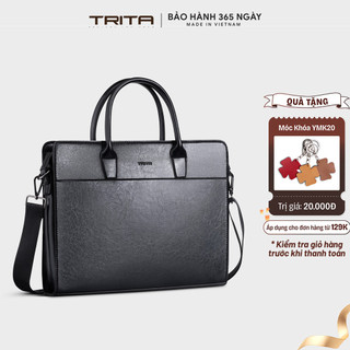 Cặp công sở Trita (Thời trang nam đựng vừa laptop 14 inch - Cặp da TCA21)