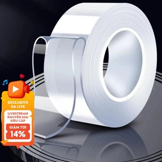 Băng keo Nano 1M / 2M / 3 / 5M Băng keo hai mặt trong suốt NoTrace Băng dính chống thấm nước tái sử dụng có thể làm sạch tại nhà gekkotape
