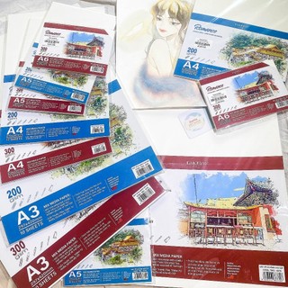 Giấy Vẽ Đa Chất Liệu 300Gsm/200Gsm Mix Media, Giấy Vẽ Màu Nước Takeyo Romace 300Gsm/200Gsm
