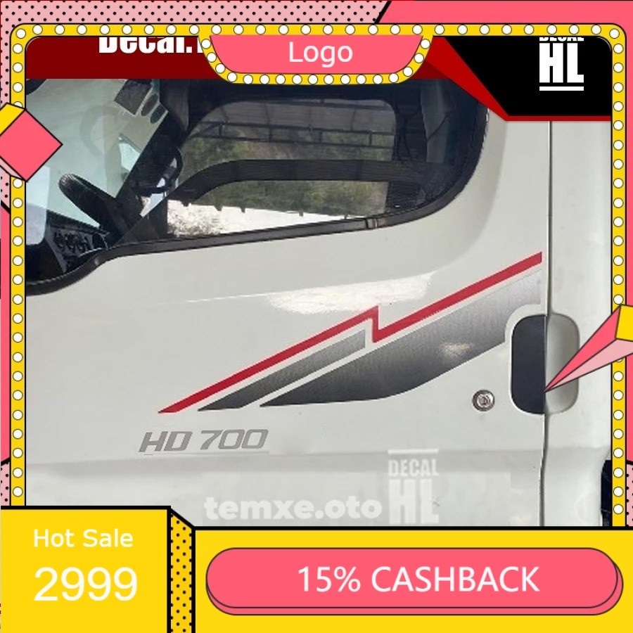 [ TEM XE ] Tem dán xe tải Hyundai HD700. Tem xe tải hyundai hd 700 [ BH 02 NĂM ]