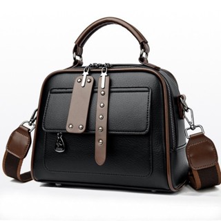  Túi xách nữ túi đeo chéo da gạo cỡ lớn nhiều ngăn dây đeo bản to N656 