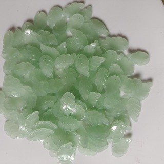 5 cái charm chiếc lá pha lê thuỷ tinh, hoa ưu linh thuỷ tinh 11x18mm làm vòng tay, vòng cổ