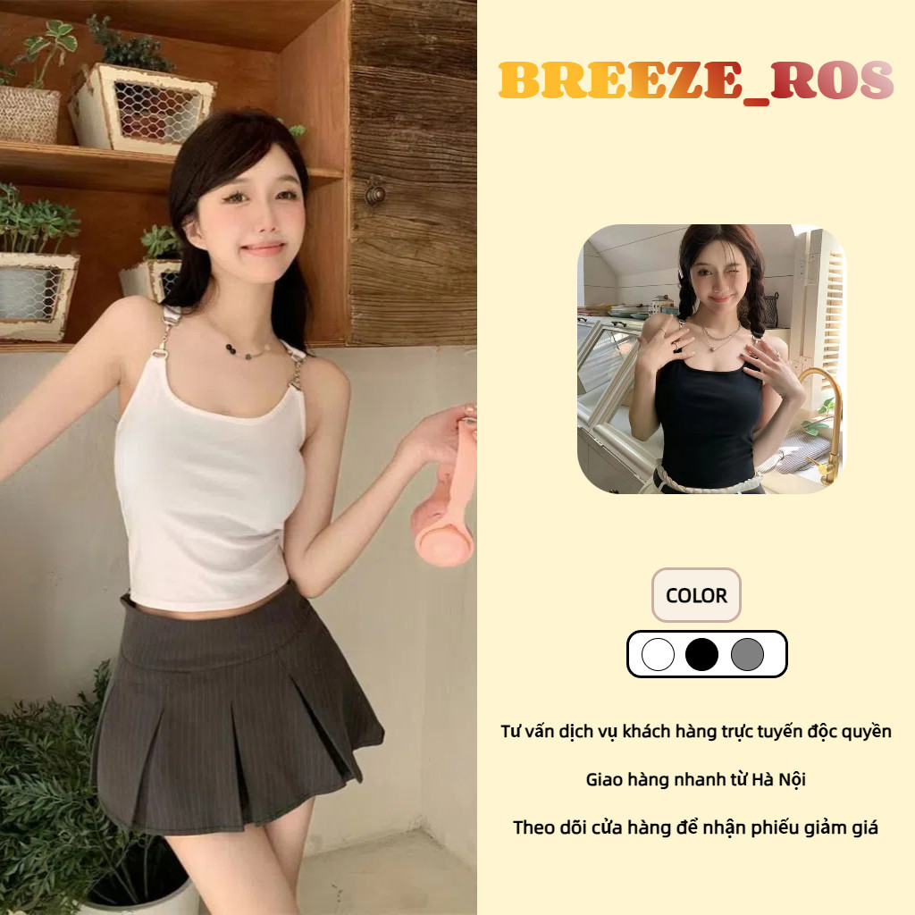 Breeze_ros【Giao Hàng Nhanh Tại Hà Nội】Áo Yếm Thiết Kế Sexy, Bó Sát Và Có Đệm Ngực-V029