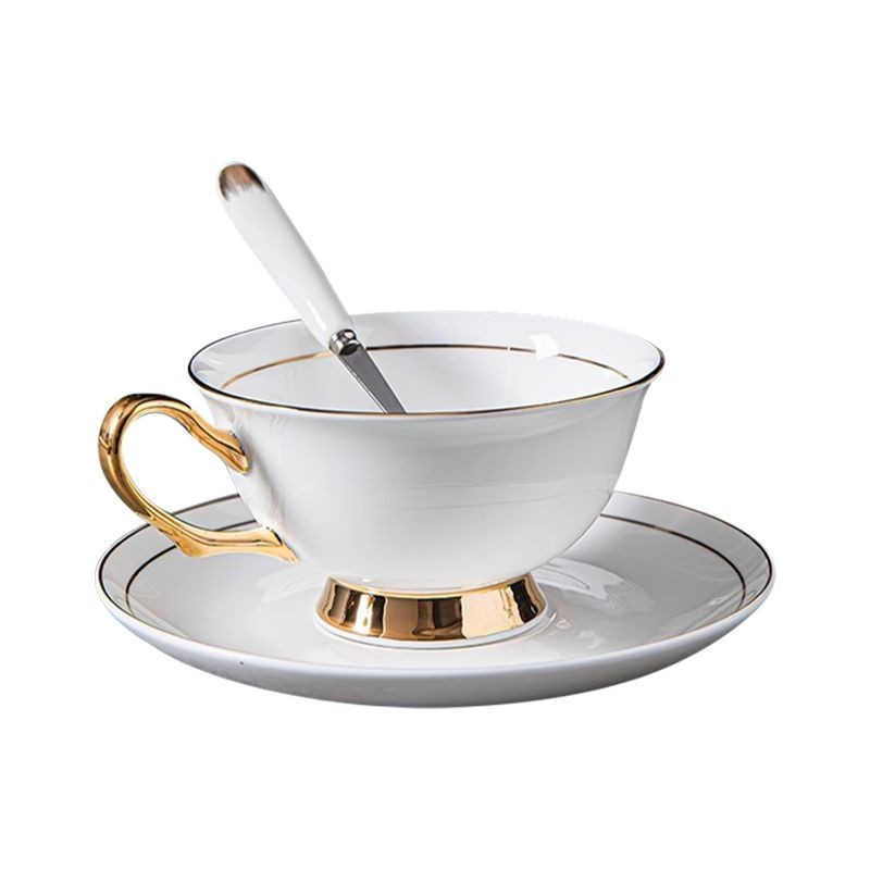 Bộ đĩa cốc gốm tinh tế cao cấp Bộ đĩa gốm tinh tế cao cấp Bộ đĩa trà chiều cao cấp kèm thìa