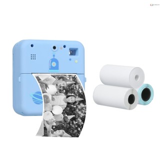 Máy in nhãn Máy in ảnh bỏ túi Máy in nhãn nhiệt không dây 1080P Máy ảnh in tức thì Tương thích với điện thoại thông minh iOS Android Batte tích hợp
