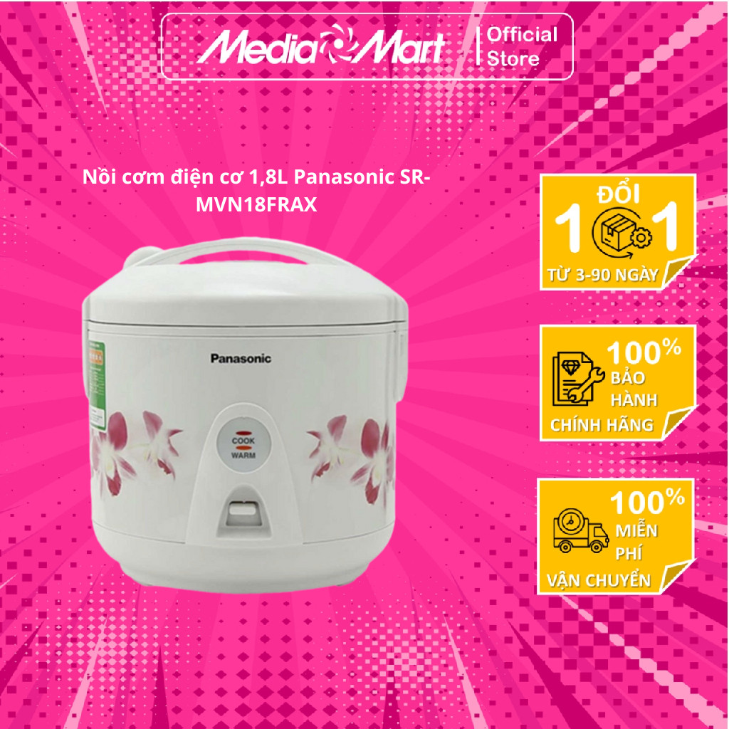 Nồi cơm điện cơ 1,8L Panasonic SR-MVN18FRAX