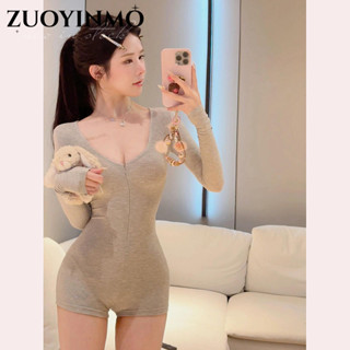 ZUOYINMO jumpsuit nữ bodysuit áo hở lưng áo liền quần may đo Thoải mái ins trendy WCS24A10PI 44Z241028