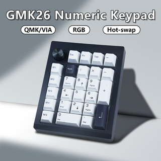 Gmk26 Không Dây Cơ Số Pad VIA / QMK Có Thể Lập Trình Gioăng Trao Đổi Nóng Bàn Phím Số RGB Đèn Nền Cho Laptop Văn Phòng