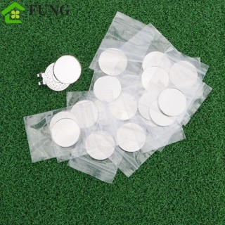 Fung Golf Ball Marker Bạc 25mm Phụ Kiện 1 Kẹp Mũ Golf Kim Loại