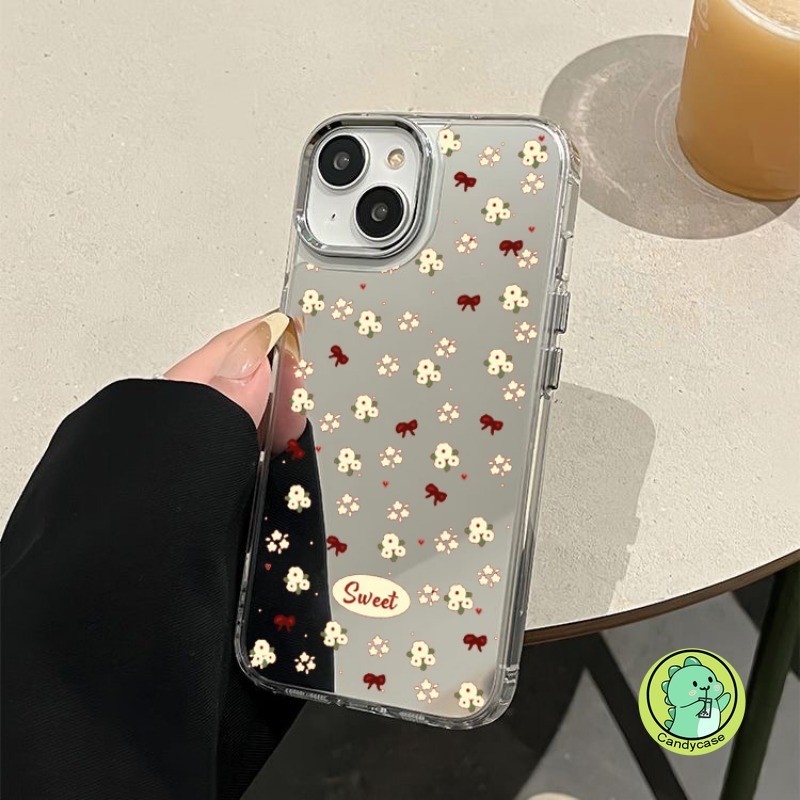 Ốp Điện Thoại Gương Hoa Tươi Phong Cách Hàn Quốc Cho OPPO A60 A40 A3 Pro A3X A3 A98 A79 A78 A77 A77s