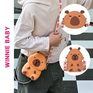 Túi Đeo Chéo Silicon Thời Trang Nhân Vật CAPYBARA Cho Bé, Ví Hoạt Hình Đáng Yêu Làm Quà Tặng Giáng Sinh Tết Cho Trẻ Em