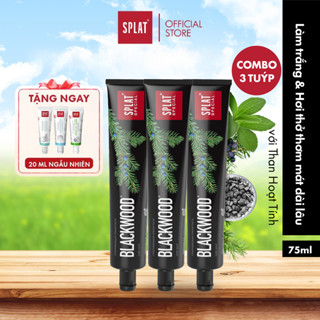 [Livestream] Combo 3 Kem Đánh Răng Than Hoạt Tính SPLAT Blackwood Làm Trắng Răng, Thơm Miệng 75ml