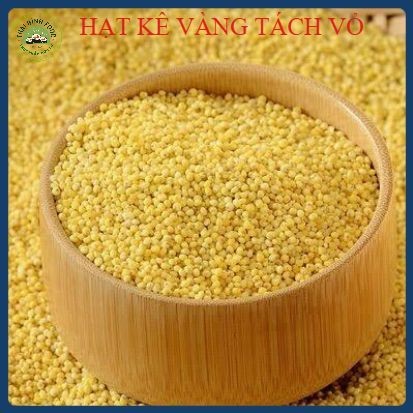 [1Kg] Hạt kê nếp vàng Nghệ An dẻo thơm, đã tách vỏ, thực phẩm hữu cơ, túi hút chân không cẩn thận