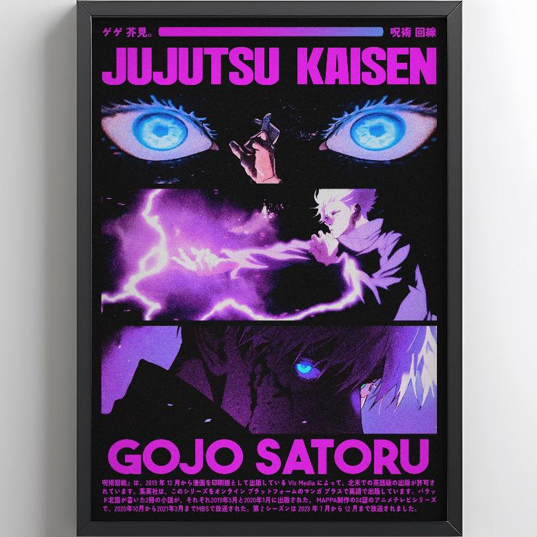 FREESHIP ⭐️ Gojo Satoru Poster | Comic Poster - Tranh Decal Dán Tường - Ảnh Treo Tường