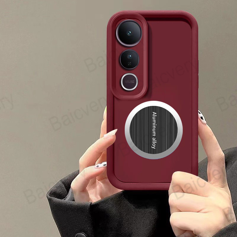 Dành Cho VIVO V50 Lite V50 Pro V50 5G V50E Vỏ Điện Thoại Da Vỏ Làm Mát Tản Nhiệt Chắc Chắn Từ Tính