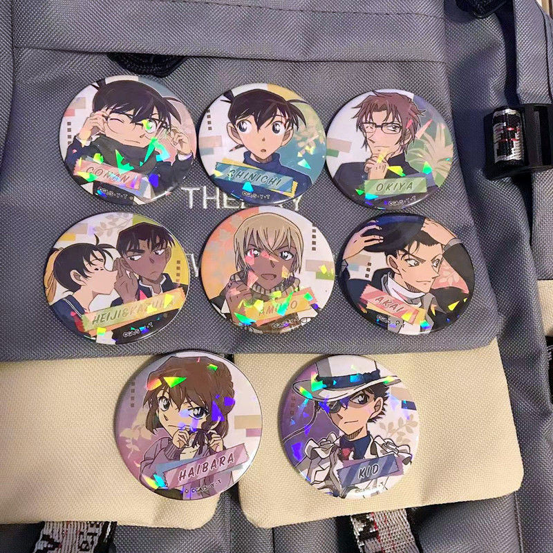 Thám Tử Lừng Danh Conan Huy Hiệu Shinichi Kudo Shinichi Kidd Conan Amuro Toru Haihara Ai Anime Hàng 